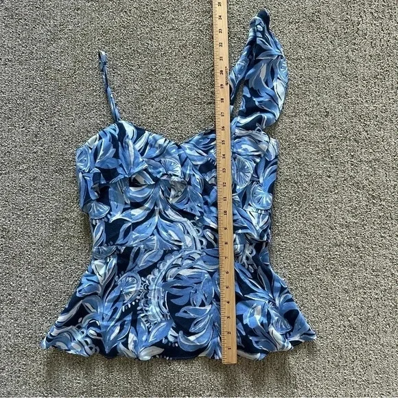 Lilly Pulitzer Auria Top in High‎ Tide Navy Top Size 2 - Picture 5 of 9